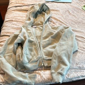 ARITZIA TNA cozy boyfriend jacket crop 2XS GREEN